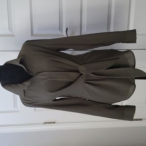 INC Army Green Blouse Long Sleeve Sz. Small